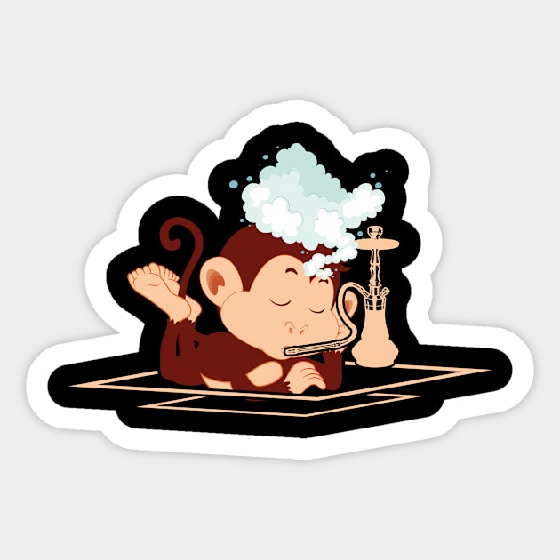 Shisha Monkey Sticker by Philsstore